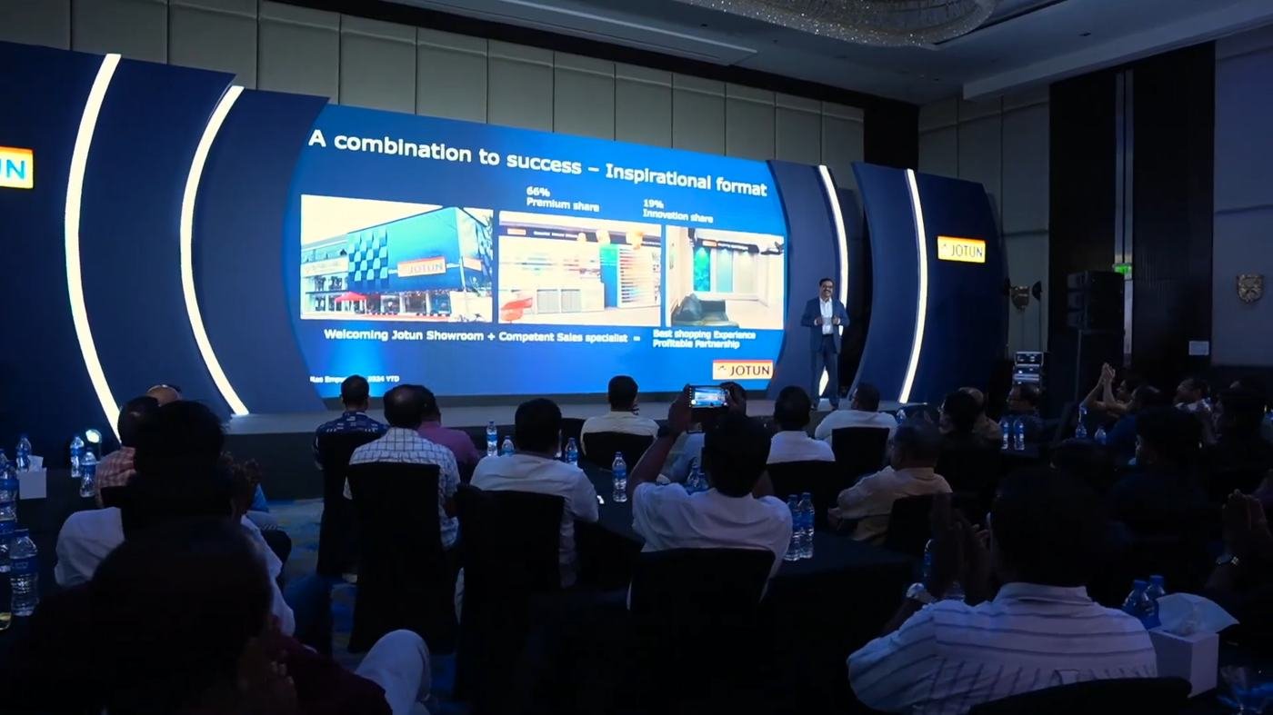 Corporate event stage presentation